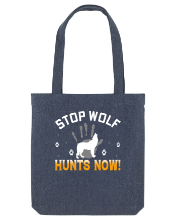 Stop Wolf Hunts Now Midnight Blue