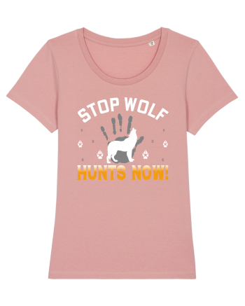 Stop Wolf Hunts Now Canyon Pink