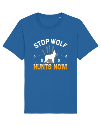 Stop Wolf Hunts Now Royal Blue