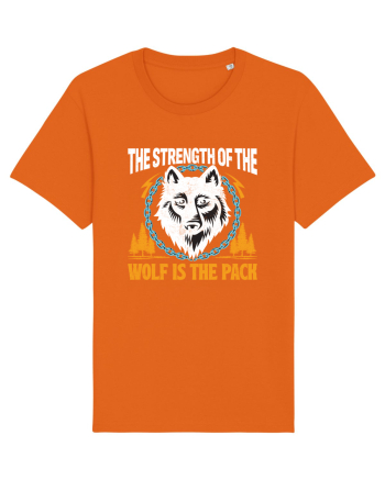 The Strength of the Wolf is the Pack Bright Orange