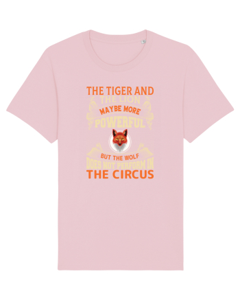The Tiger And The Lion Maybe More Powerful Cotton Pink