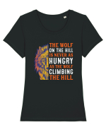 The Wolf On The Hill Tricou mânecă scurtă guler larg fitted Damă Expresser