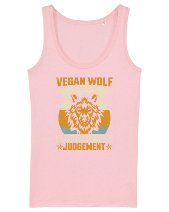 Vegan Wolf Does Not Appreciate Your Judgement Cotton Pink