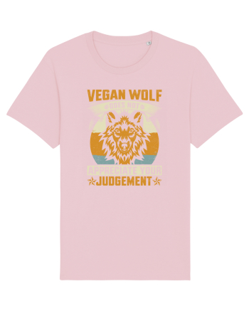Vegan Wolf Does Not Appreciate Your Judgement Cotton Pink