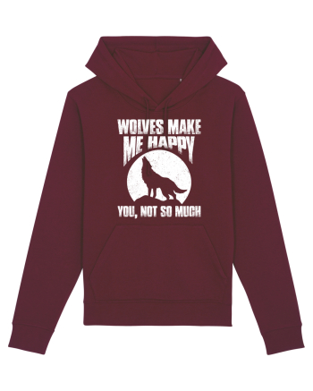 Wolves Make Me Happy You Not So Much Burgundy
