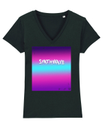Synthwave Neon 80's Tricou mânecă scurtă guler V Damă Evoker