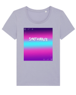 Synthwave Neon 80's Tricou mânecă scurtă guler larg fitted Damă Expresser