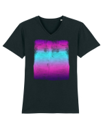 Neon Disco Lights Tricou mânecă scurtă guler V Bărbat Presenter