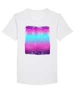 Neon Disco Lights Tricou mânecă scurtă guler larg Bărbat Skater