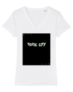Toxic City Tricou mânecă scurtă guler V Damă Evoker