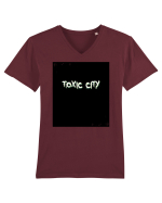 Toxic City Tricou mânecă scurtă guler V Bărbat Presenter