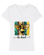 Be Kind  Tricou mânecă scurtă guler V Damă Evoker