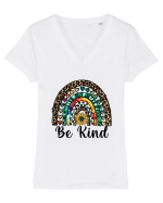 Be Kind  Tricou mânecă scurtă guler V Damă Evoker