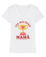 Cea mai bună mamă din lume Tricou mânecă scurtă guler V Damă Evoker
