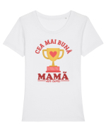 Cea mai bună mamă din lume Tricou mânecă scurtă guler larg fitted Damă Expresser
