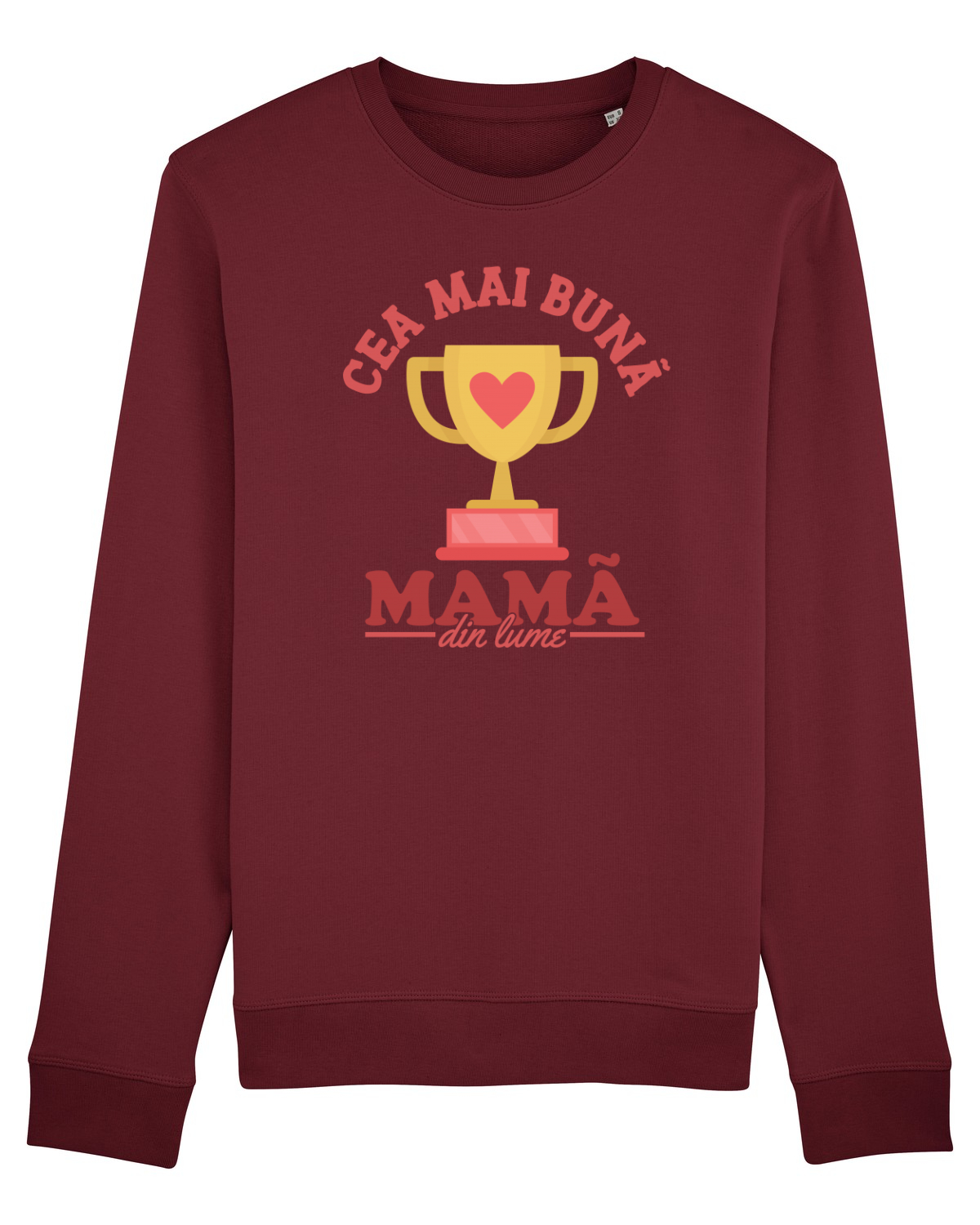 Bluză mânecă lungă Unisex Rise Burgundy