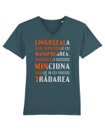Despre lingușeală Tricou mânecă scurtă guler V Bărbat Presenter