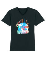 Travel the World Tricou mânecă scurtă guler V Bărbat Presenter