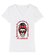Așteptând ziua Tricou mânecă scurtă guler V Damă Evoker