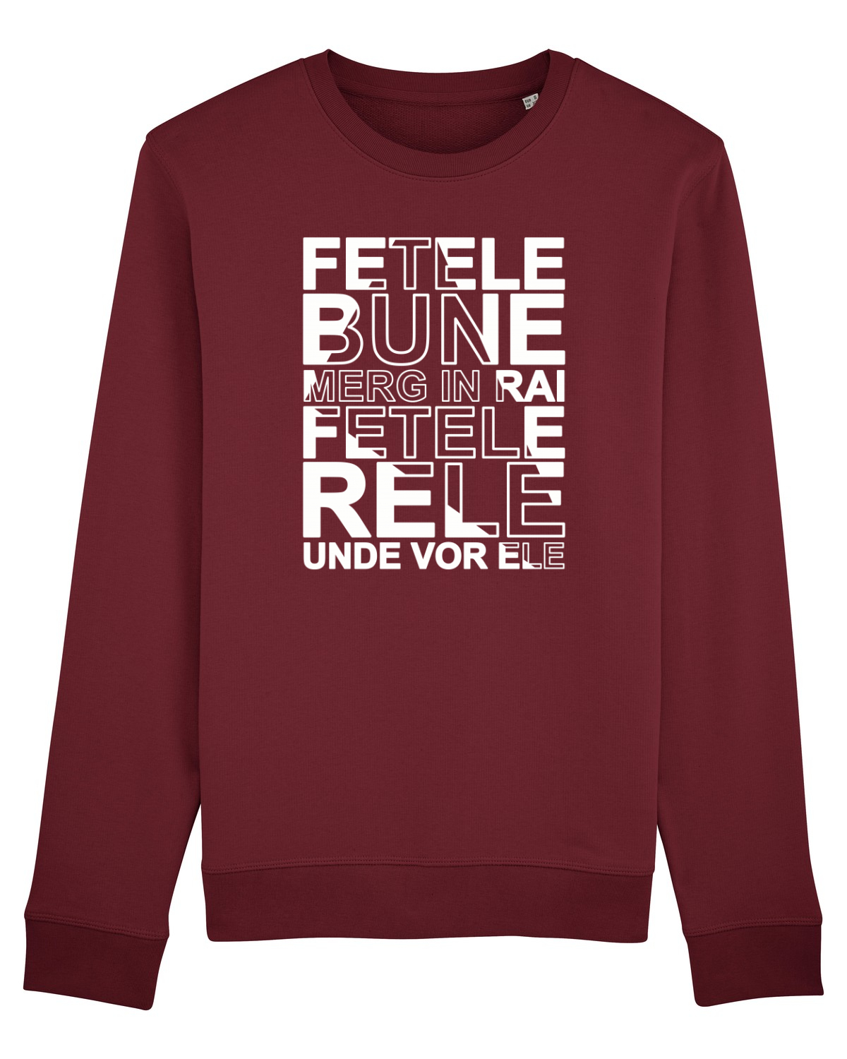 Bluză mânecă lungă Unisex Rise Burgundy