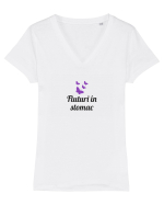 Fluturi în stomac - Dragoste Tricou mânecă scurtă guler V Damă Evoker