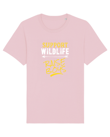 Wildlife and Raising boys Cotton Pink