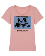 Încurcă lume Tricou mânecă scurtă guler larg fitted Damă Expresser