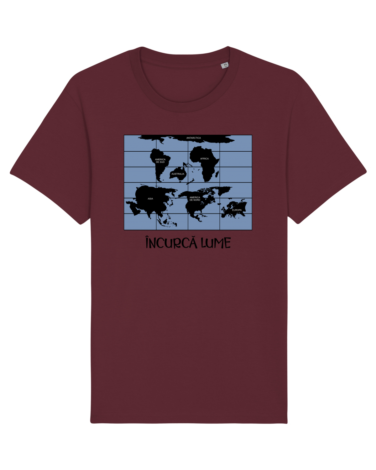 Tricou mânecă scurtă Unisex Rocker Burgundy