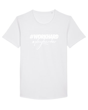 Work Hard Play Harder White