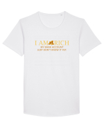 I AM RICH Tricou mânecă scurtă guler larg Bărbat Skater