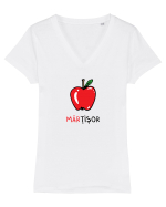 MĂRțișor Tricou mânecă scurtă guler V Damă Evoker