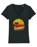 Summer Tricou mânecă scurtă guler V Damă Evoker