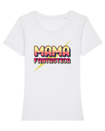 Mama fantastica Tricou mânecă scurtă guler larg fitted Damă Expresser