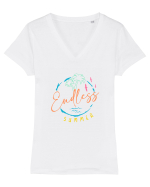 Endless Summer Tricou mânecă scurtă guler V Damă Evoker