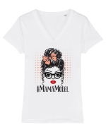 Mamă model Tricou mânecă scurtă guler V Damă Evoker