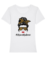 Mamă modernă Tricou mânecă scurtă guler larg fitted Damă Expresser