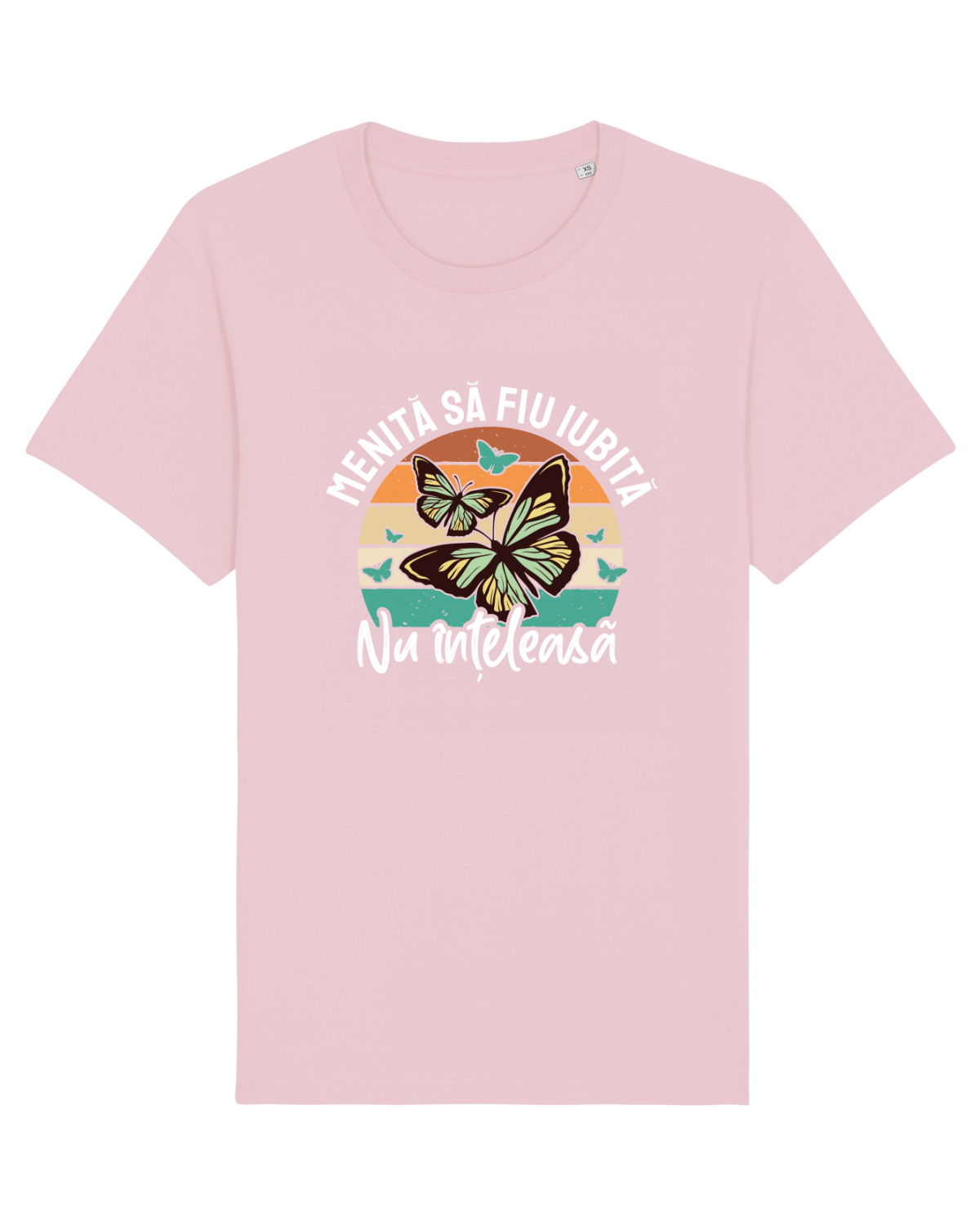 Tricou mânecă scurtă Unisex Rocker Cotton Pink