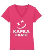 Kafka, frate! Tricou mânecă scurtă guler V Damă Evoker