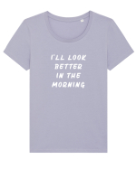 Look better in the morning Tricou mânecă scurtă guler larg fitted Damă Expresser