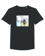 BMX Tricou mânecă scurtă guler larg Bărbat Skater