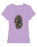 E-Horse Tricou mânecă scurtă guler larg fitted Damă Expresser