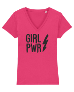 Girl Power Tricou mânecă scurtă guler V Damă Evoker