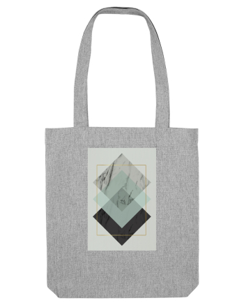 Gold Rectangle Heather Grey