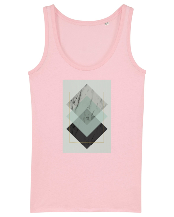 Gold Rectangle Cotton Pink