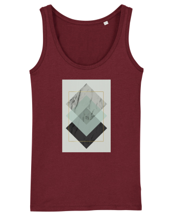 Gold Rectangle Burgundy