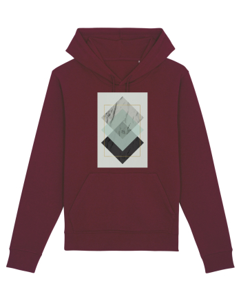 Gold Rectangle Burgundy