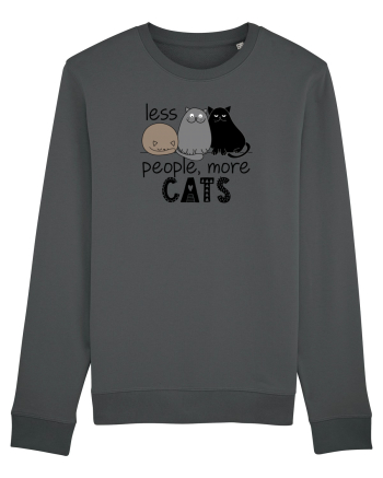 Less People More Cats Anthracite