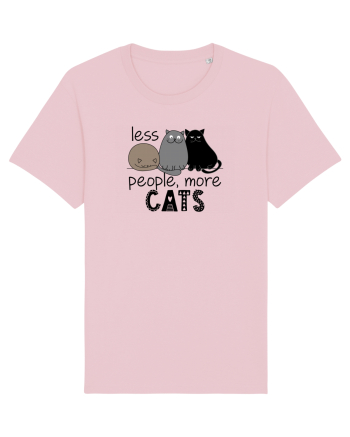 Less People More Cats Cotton Pink