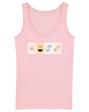 Lines And Dots Cotton Pink