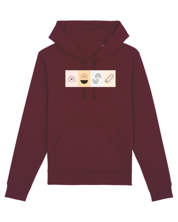 Lines And Dots Burgundy